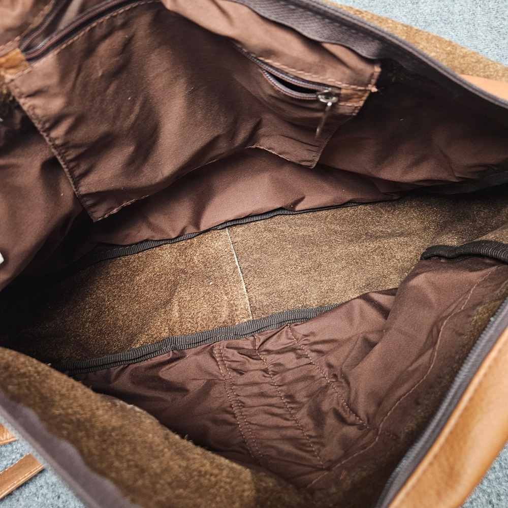 Leather Messenger Bag Tan Brown Large Crossbody Satchel Shoulder‎ Strap Work - Picture 4 of 7
